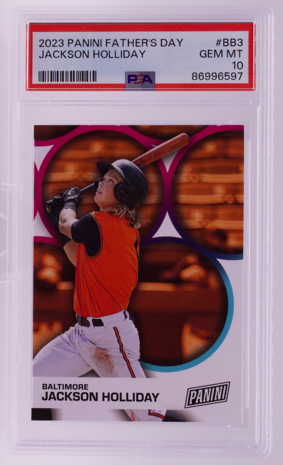 2023 Panini Father's Day Jackson Holliday #BB3 PSA 10 GEM MINT