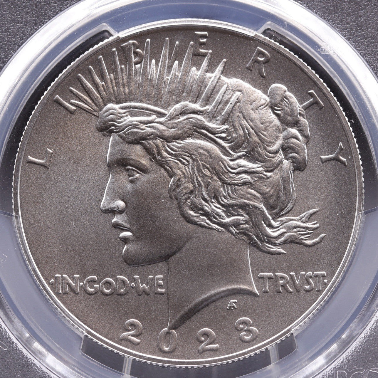2023 Peace Dollar PCGS MS70 Advanced Release  John Dannreuther Signed Label
