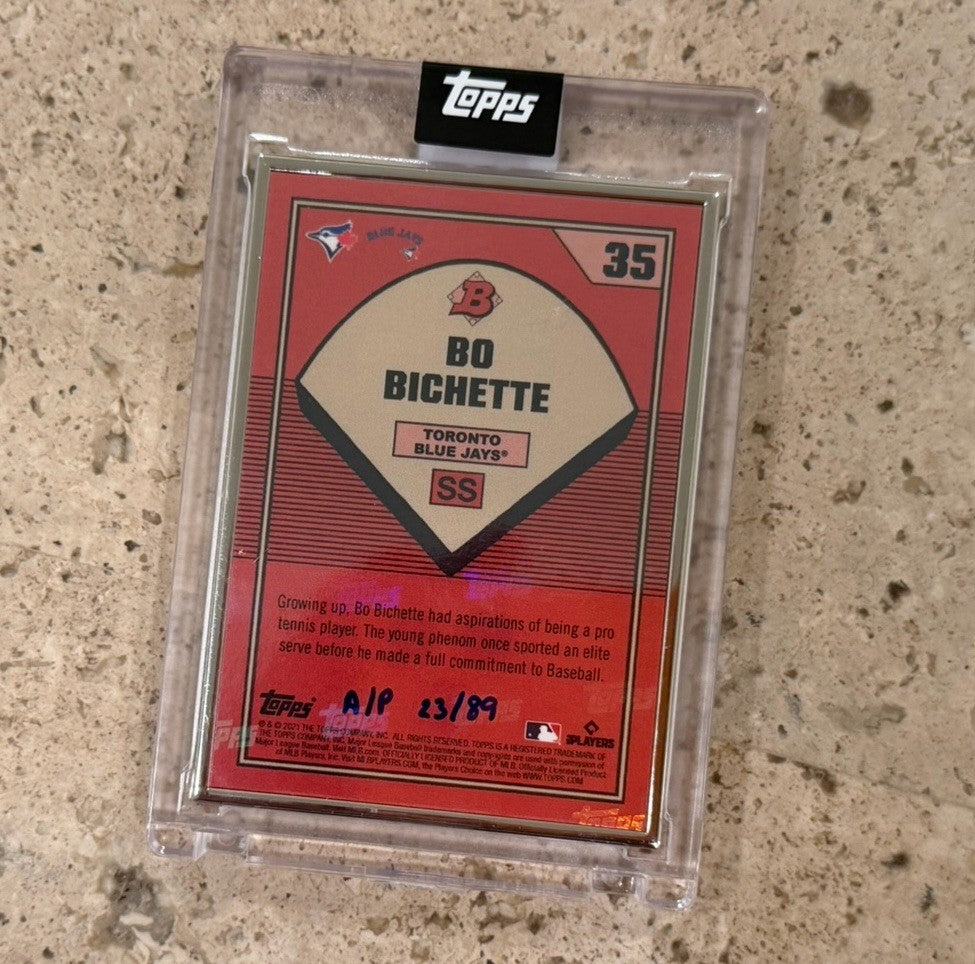 Topps 2021 Baseball 1989 Bowman Keith Shore #35 Bo Bichette Artist Proof /89