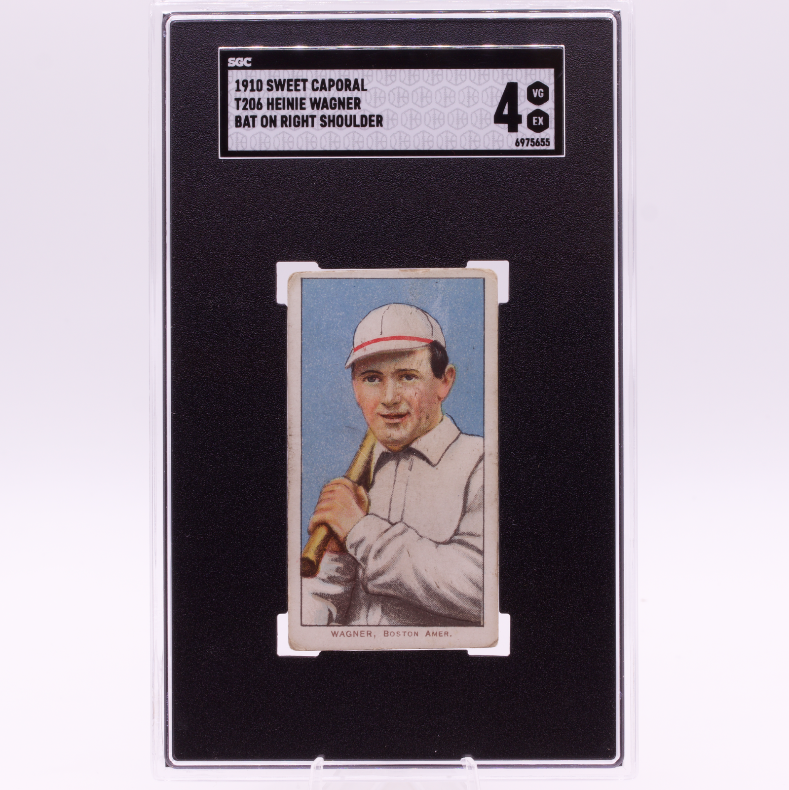 1910 T206 Heinie Wagner Bat On Right Shoulder SGC 4 Sweet Caporal Red Sox