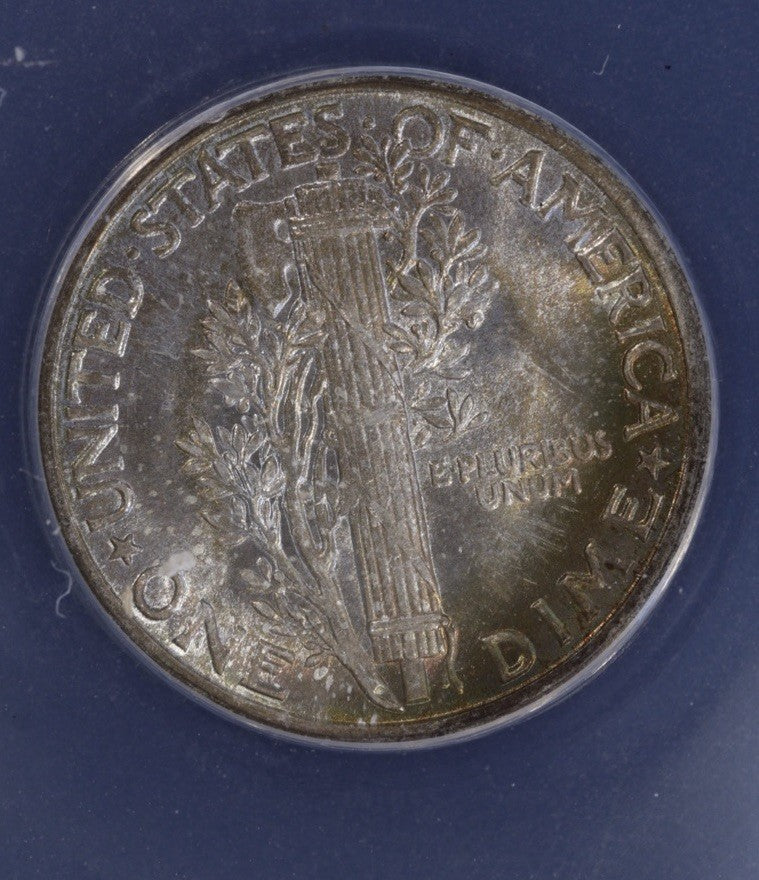 1944 Mercury Dime MS67 ANACS • Light Golden Toning • High-End Eye Appeal