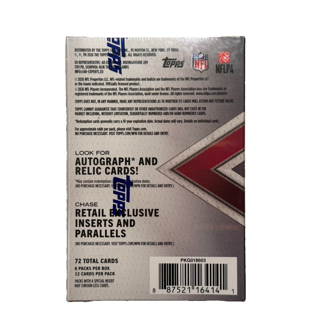 2026 Topps Flagship Football Factory Sealed Blaster Box 72 Cards 6 Packs NFL