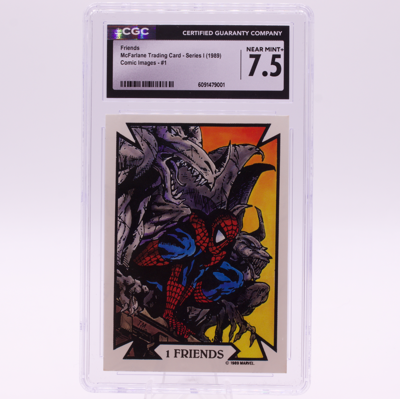 1989 McFarlane Comic Images "Friends" #1 CGC 7.5 NEAR MINT+ Marvel Card