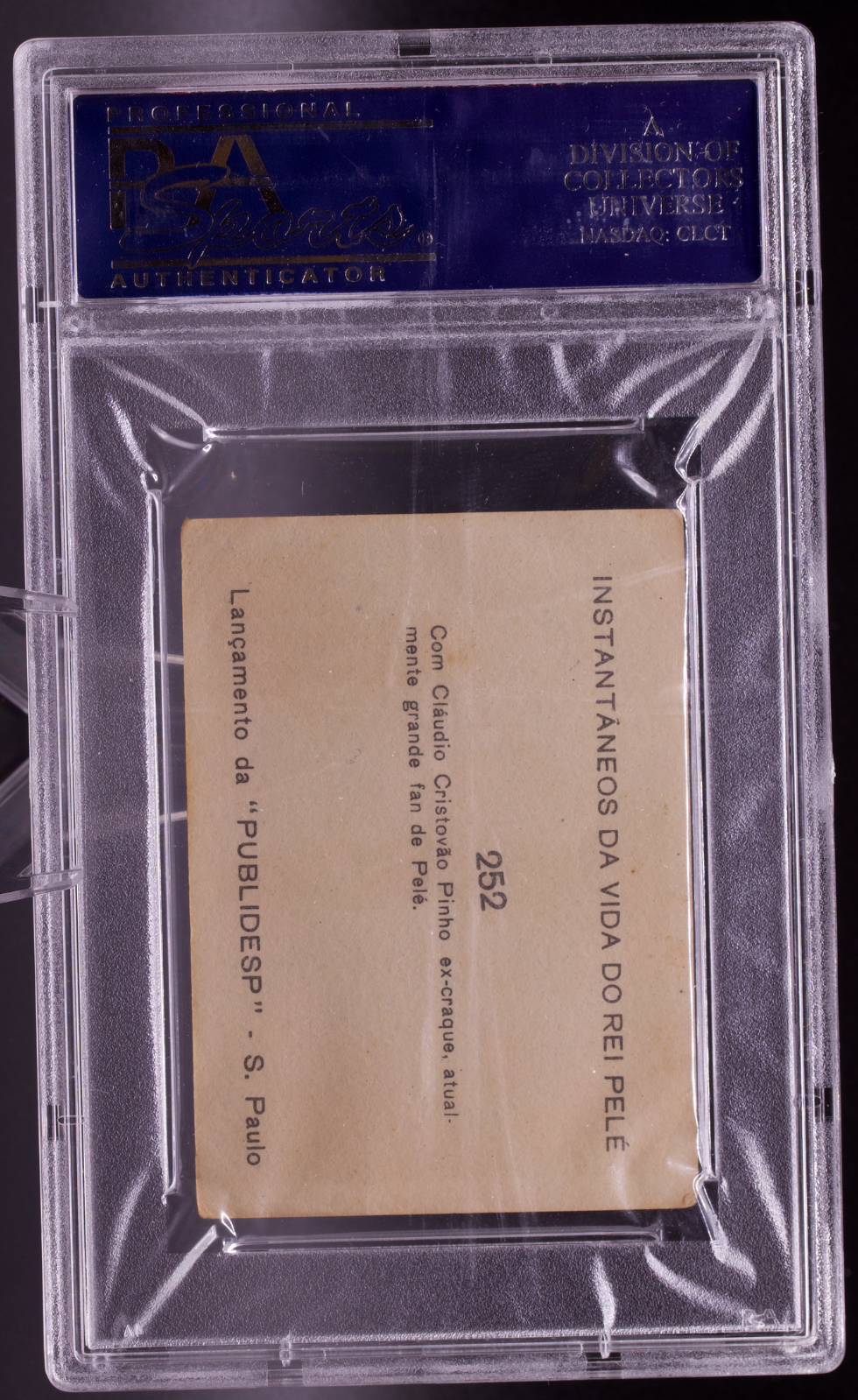 1964 Instantaneos Da Vida #252 Pele PSA 3 VG Claudio Corinthians Soccer Card
