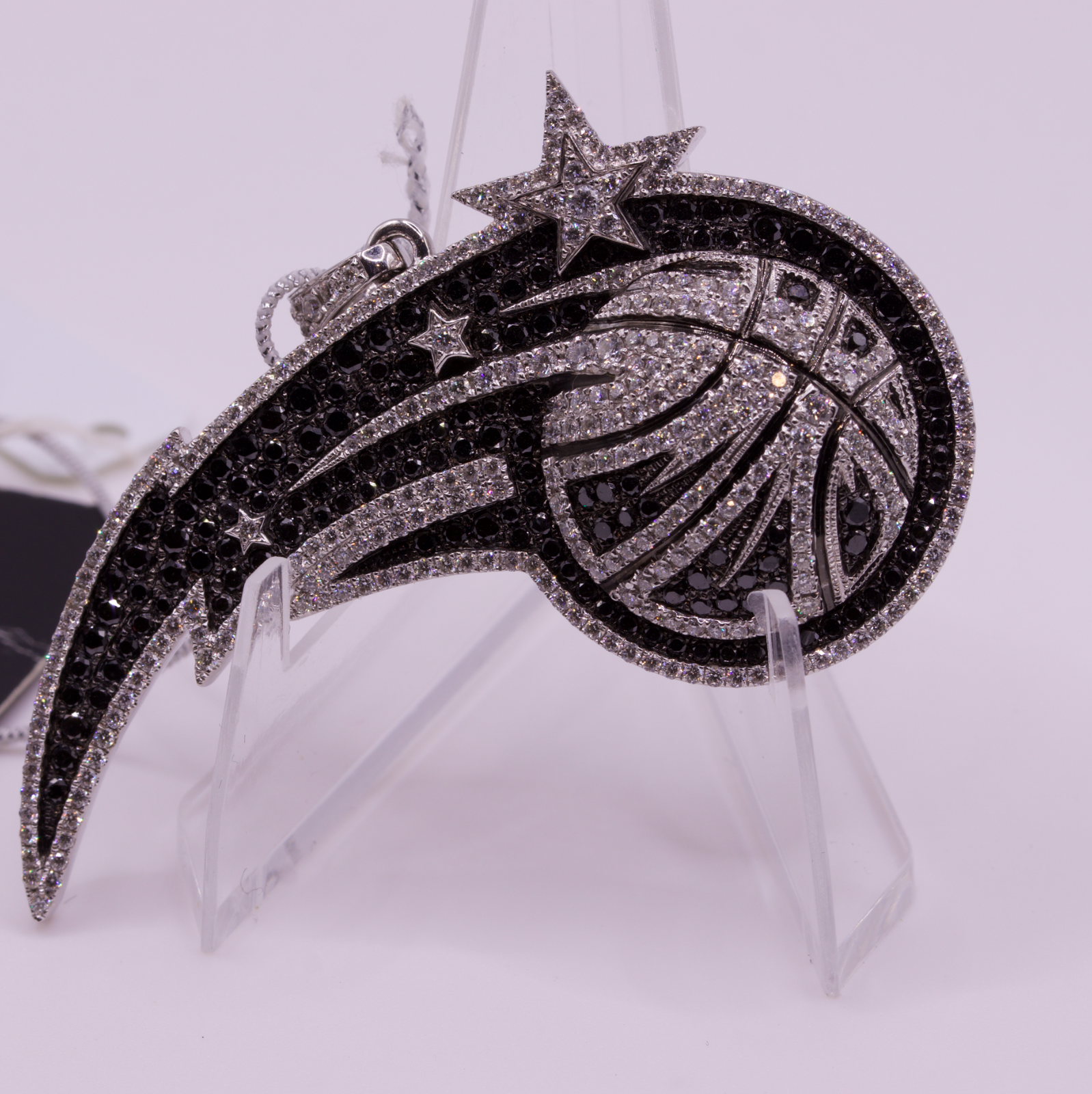 Orlando Magic Gameplan NBA Pendant 14K White Gold 3.88ctw Diamonds