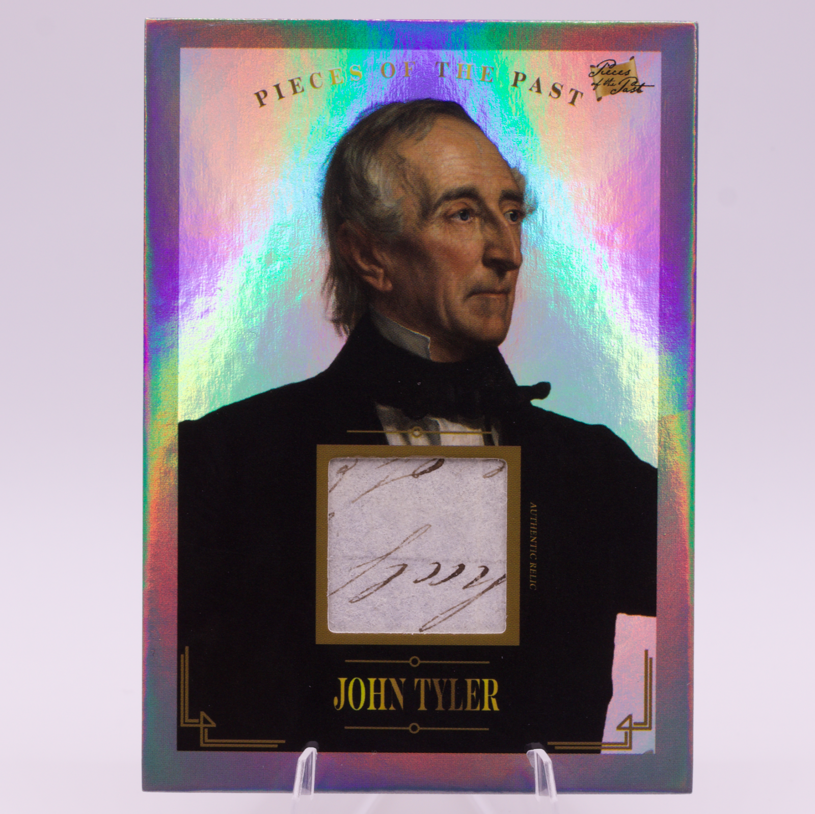 John Tyler Authentic Relic Card Pieces of the Past #110 10th President of USA
