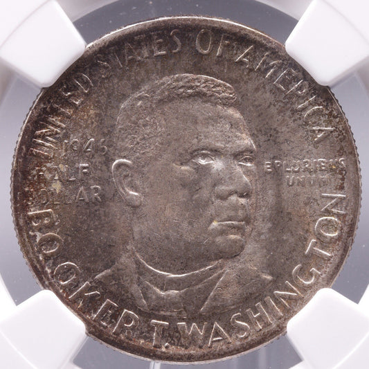 1946 Booker T. Washington Commem Half Dollar NGC MS67 Gem Unc Silver Coin