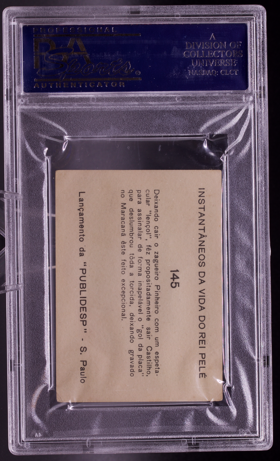 1964 Instantaneos Da Vida #145 Pele PSA 3 VG Gol de Placa Brazil Soccer Card