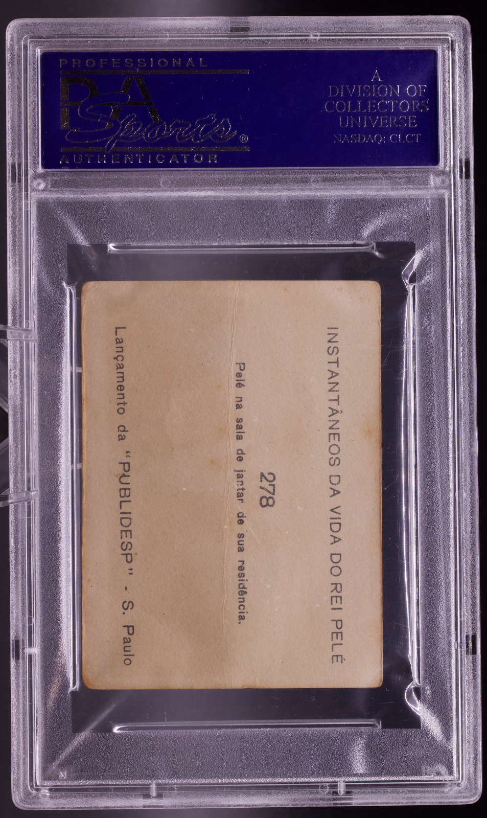 1964 Instantaneos Da Vida #278 Pele PSA 1.5 Fair Dining Room Home Soccer Card
