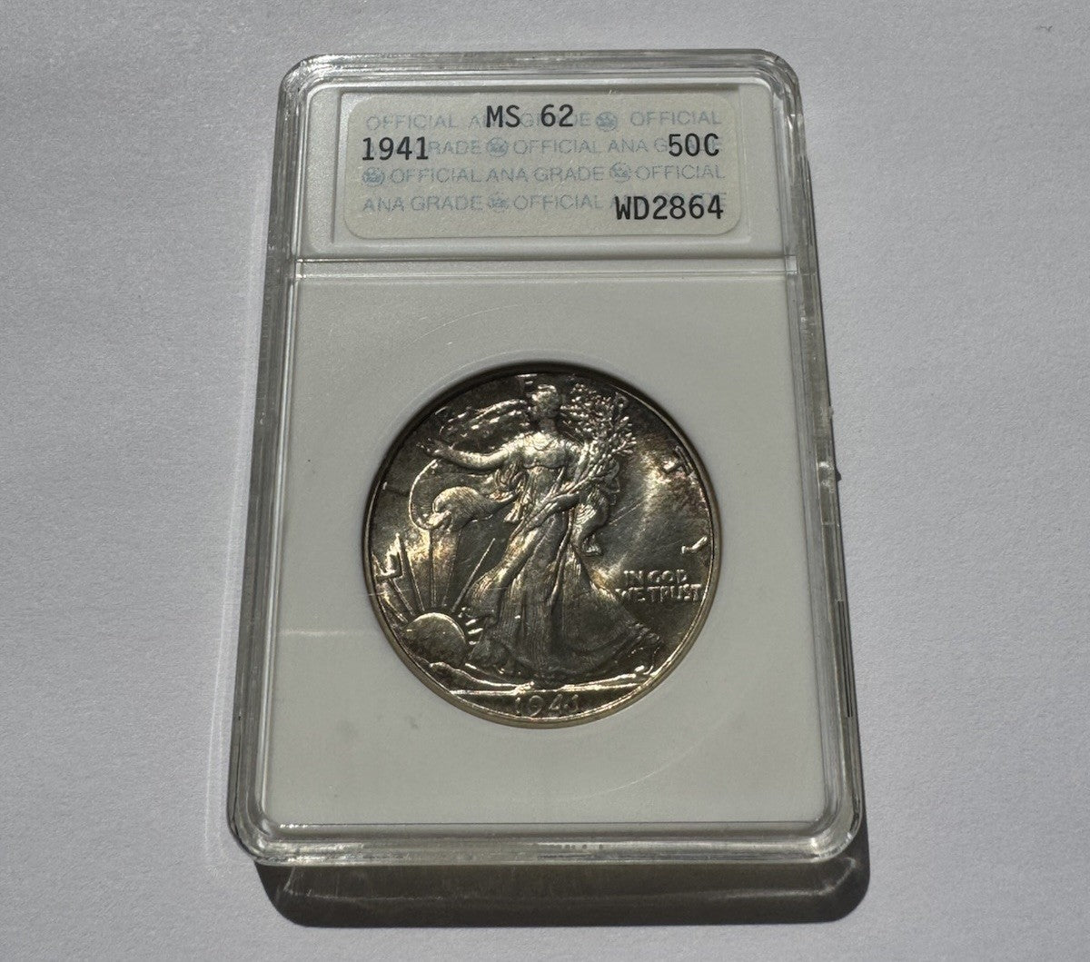 1941 Walking Liberty Half Dollar – ANACS Certified MS62 – 90% Silver U.S. Coin