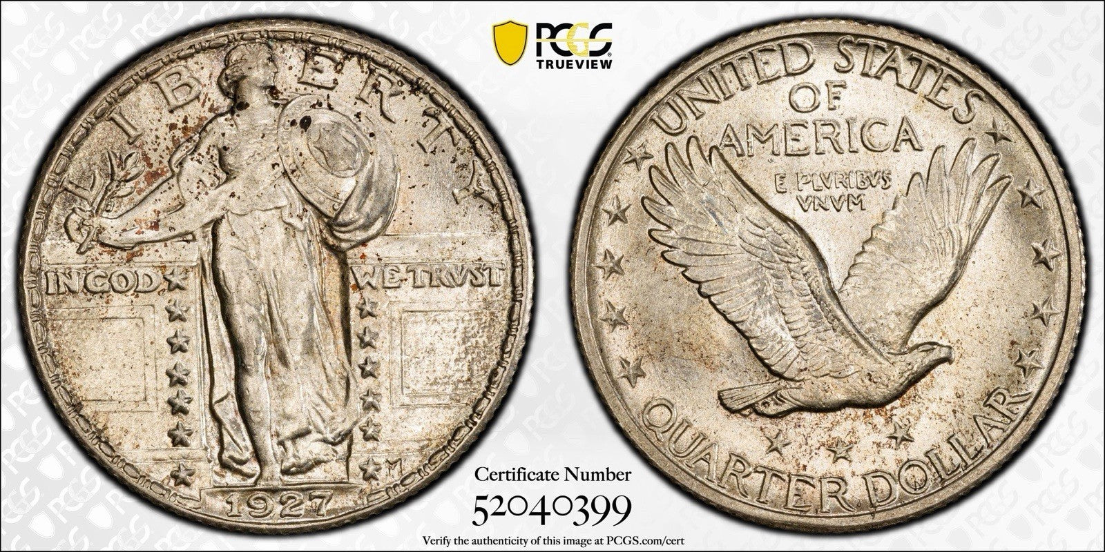 1927 Standing Liberty Quarter PCGS MS65 FH Full Head 25C SLQ Type Coin