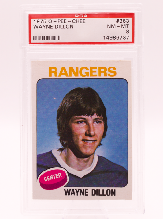 1975 O-Pee-Chee #363 Wayne Dillon PSA 8 NM-MT New York Rangers OPC Hockey