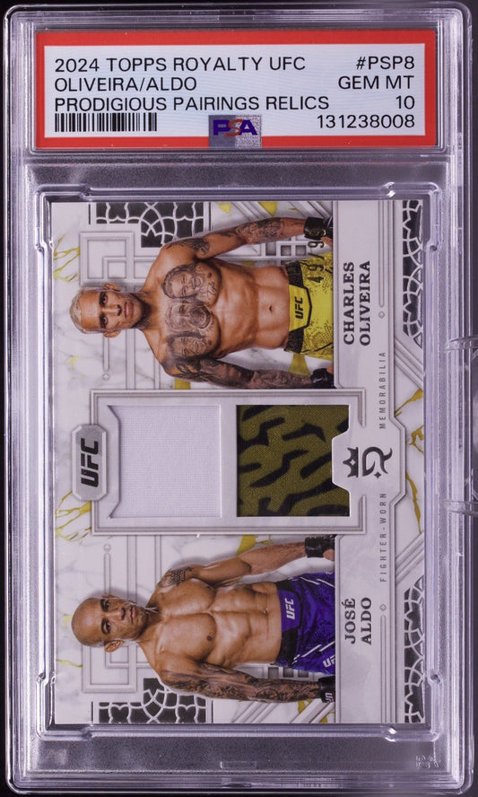 2024 Topps Royalty UFC Oliveira/Aldo  DUAL RELIC /99 PSA 10 Pop 1 None Higher