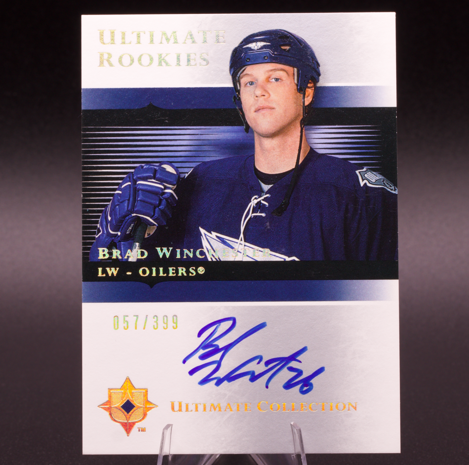 2005-06 UD Ultimate Collection Brad Winchester Rookie Auto /399 Edmonton Oilers
