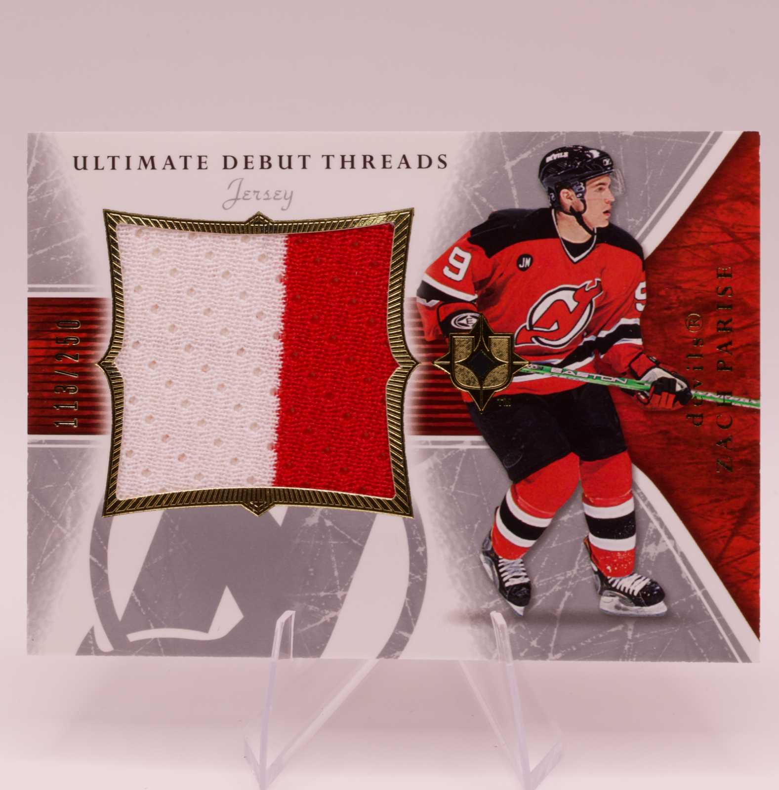 2005-06 Upper Deck Ultimate Collection Zach Parise Debut Threads Jersey /250