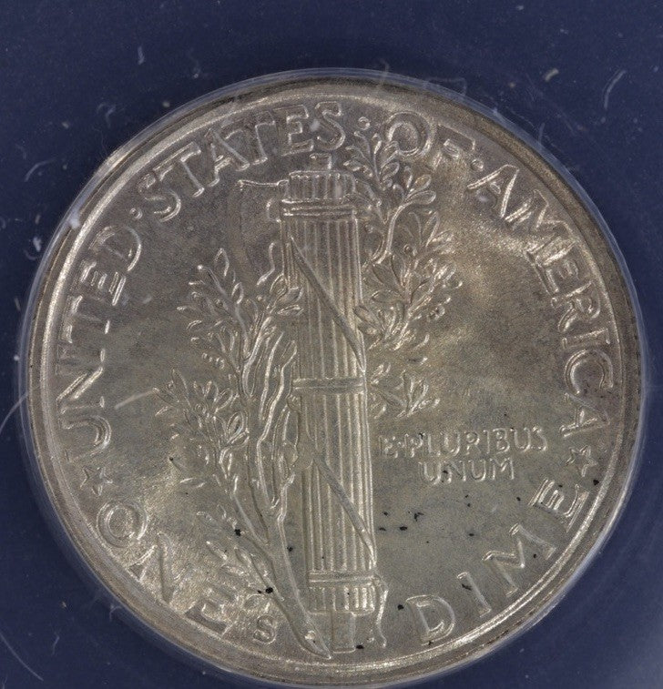 1942-S Mercury Dime MS67 ANACS • WWII Silver