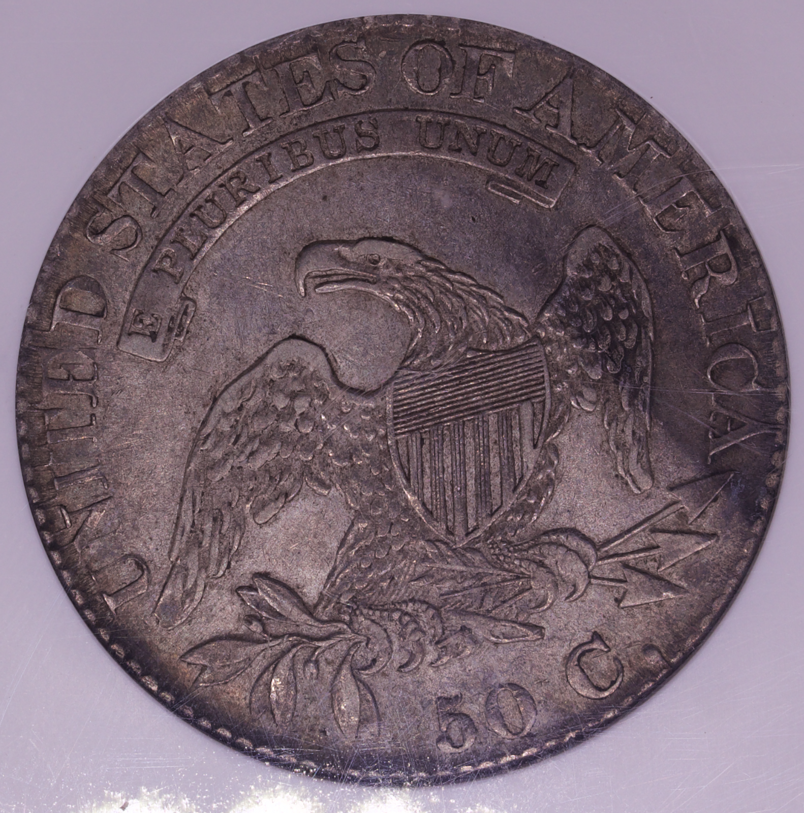 1825 50C Capped Bust Half Dollar NGC AU55 About Uncirculated Old Holder