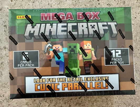 Minecraft 2024 Mega Box – NEW Sealed – 12 Packs, 72 Panini Trading Cards