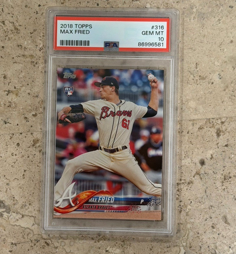 2018 Max Fried Topps Series 1 Rookie RC #316 PSA 10 GEM MINT Atlanta Braves
