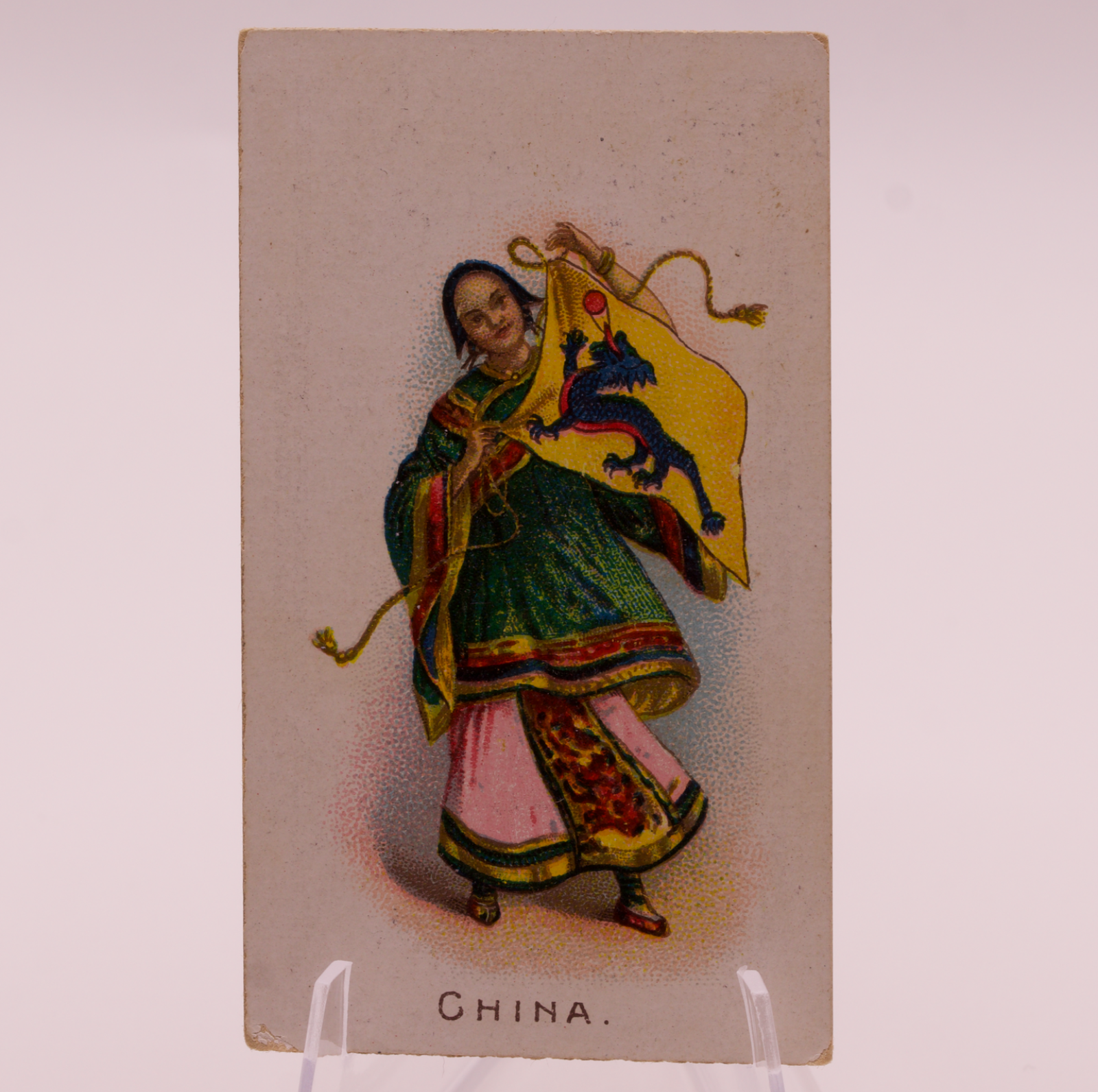 1908 Wills Flag Girls of All Nations #39 CHINA Capstan Navy Cut Tobacco Card