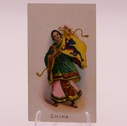 1908 Wills Flag Girls of All Nations #39 CHINA Capstan Navy Cut Tobacco Card