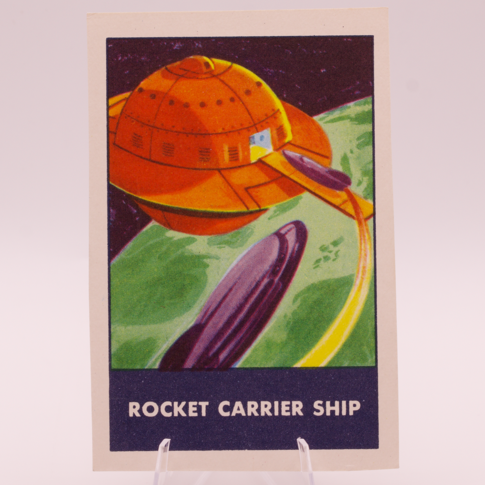 1953 Ralston Purina Space Patrol Rocket Carrier Ship F280-3 Chex Cereal Card