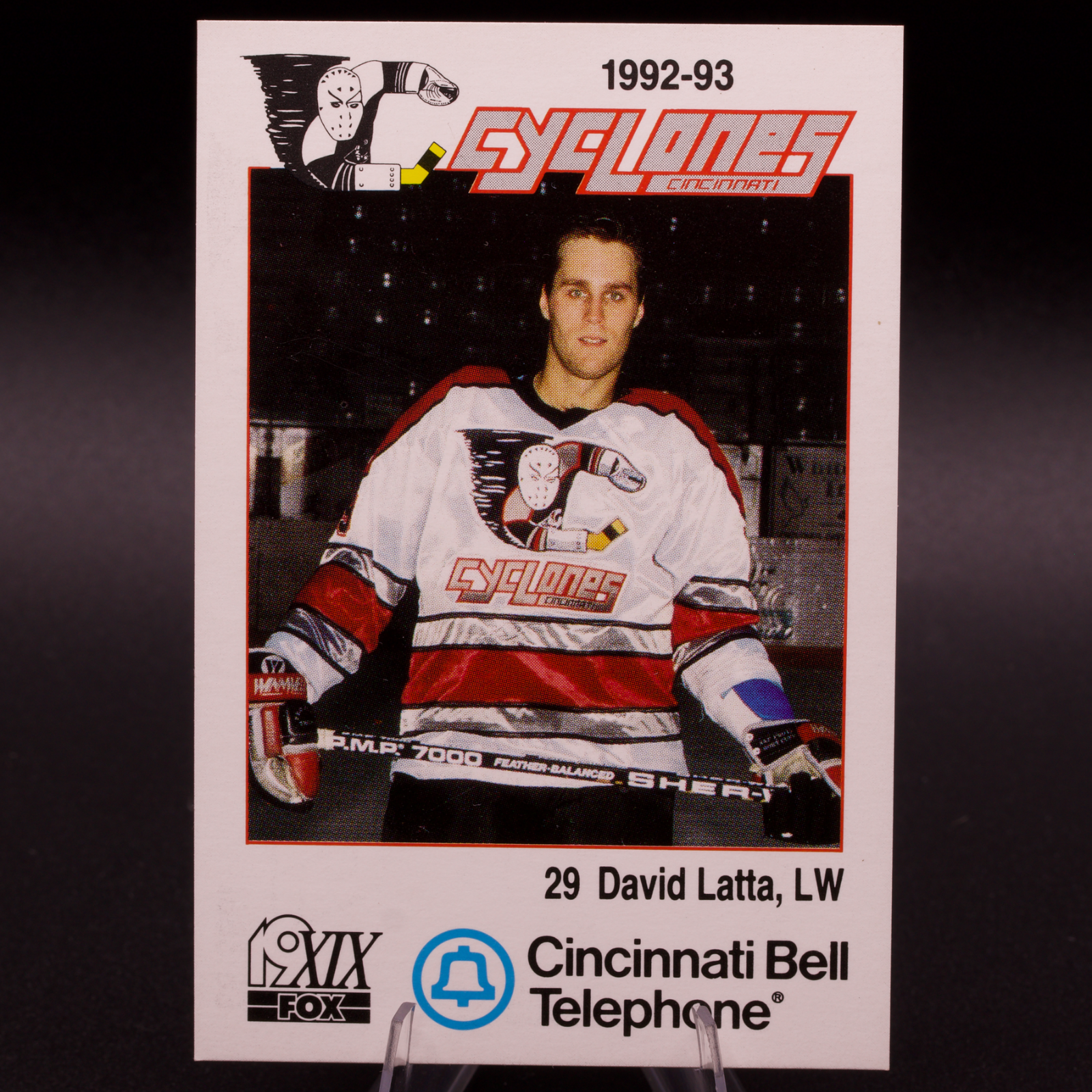 1992-93 Cincinnati Cyclones IHL David Latta Quebec Nordiques Hockey Card #29