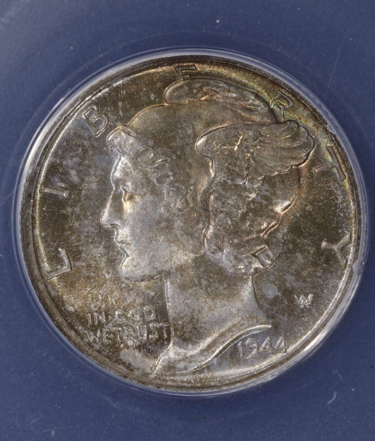 1944 Mercury Dime MS67 ANACS • Light Golden Toning • High-End Eye Appeal