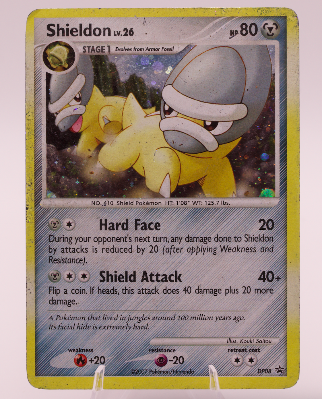 2007 Pokemon Shieldon DP08 Diamond & Pearl Black Star Promo Holo Card English