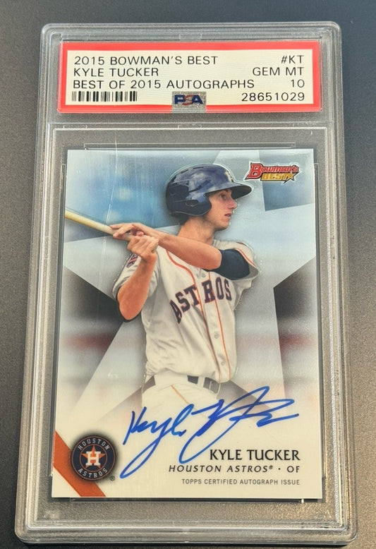 2015 Bowman’s Best Kyle Tucker Auto • PSA 10 GEM MINT • Rookie Year Autograph RC