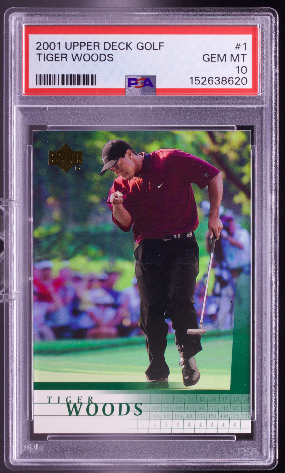 2001 Upper Deck Golf Tiger Woods Rookie RC #1 PSA 10 GEM MINT