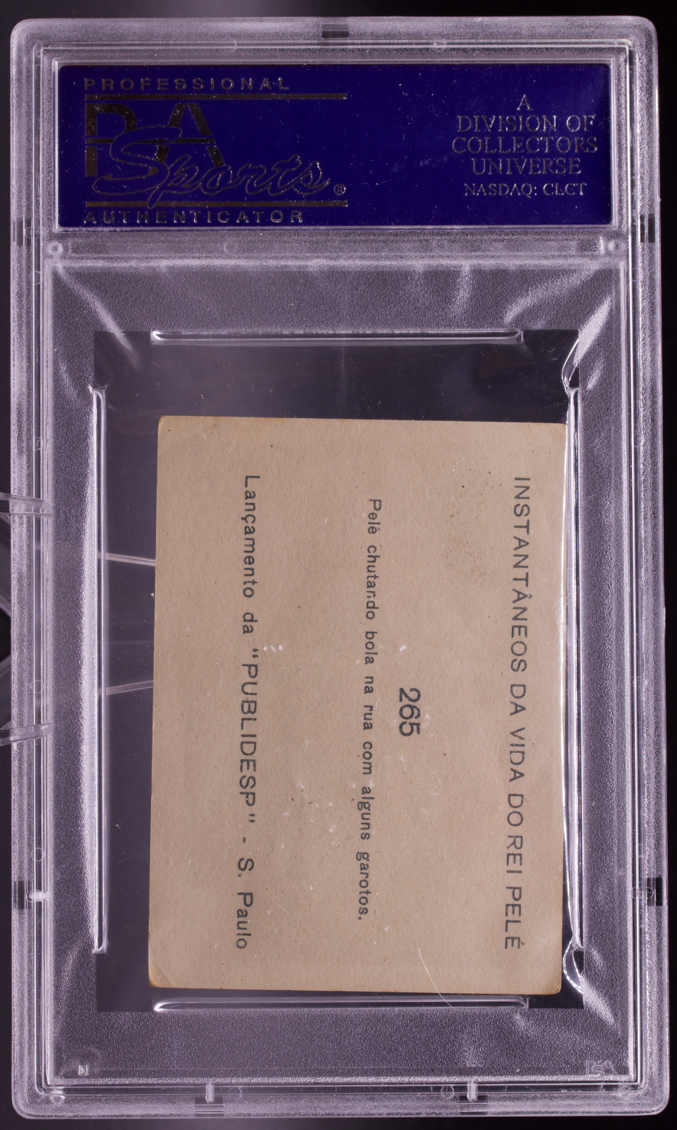 1964 Instantaneos Da Vida #265 Pele PSA 3 VG Street Playing Boys Soccer Card