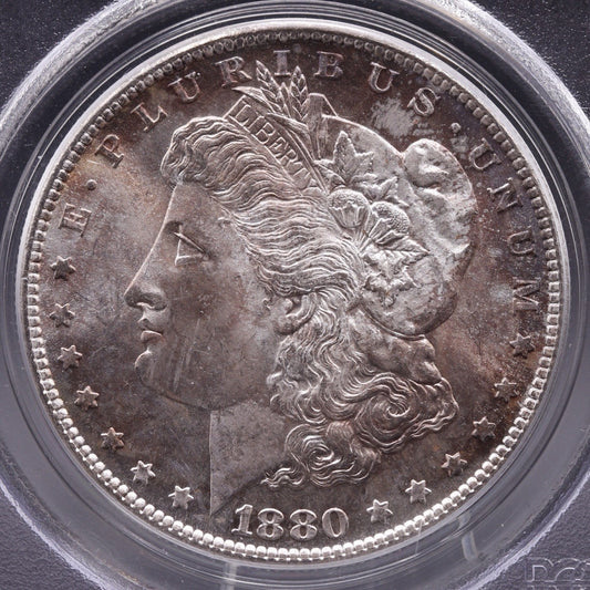 1880-S Morgan Dollar PCGS MS64 Toned Choice Uncirculated San Francisco Coin OGH