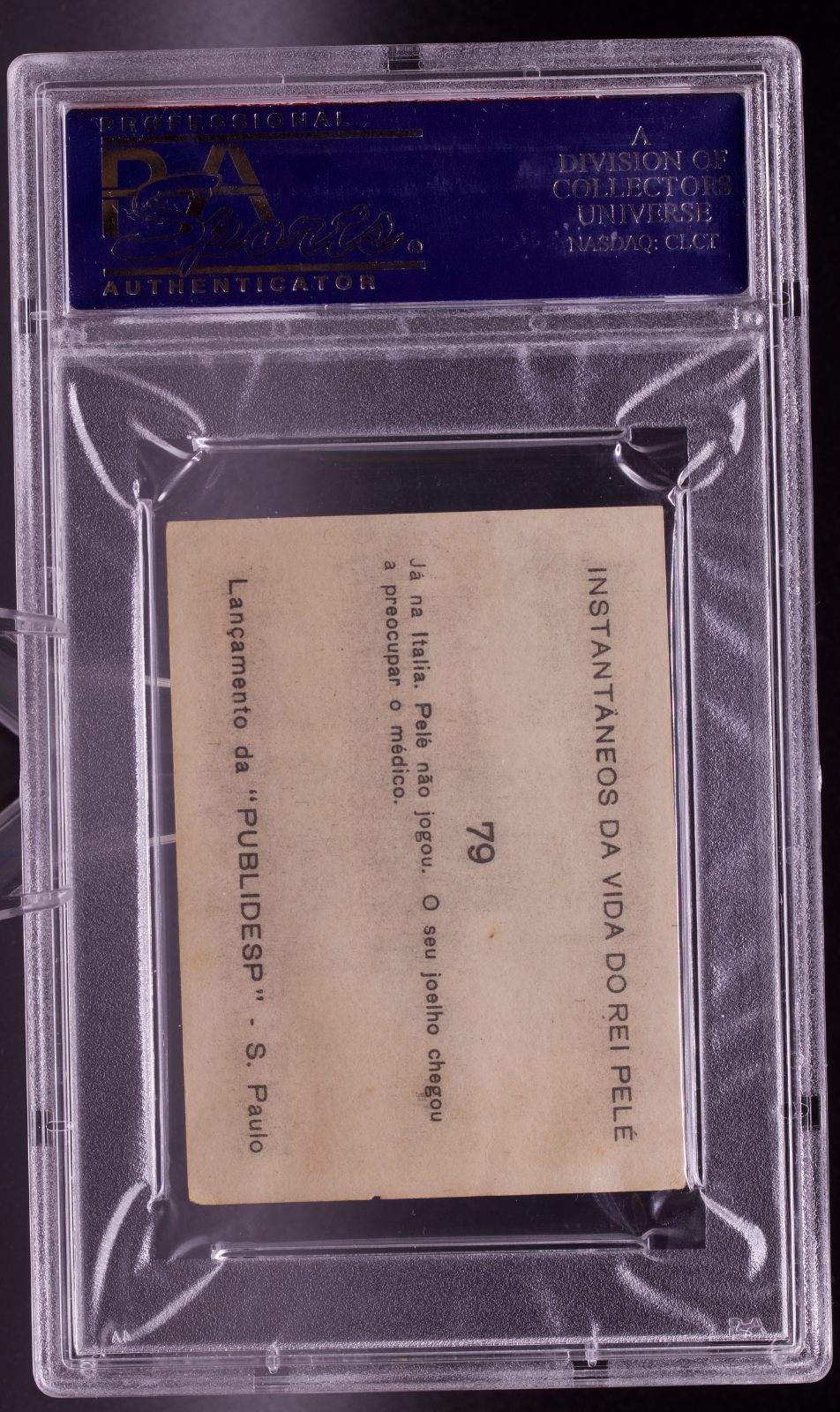 1964 Instantaneos Da Vida #79 Pele PSA 4 VG-EX Italy Knee Injury Soccer Card