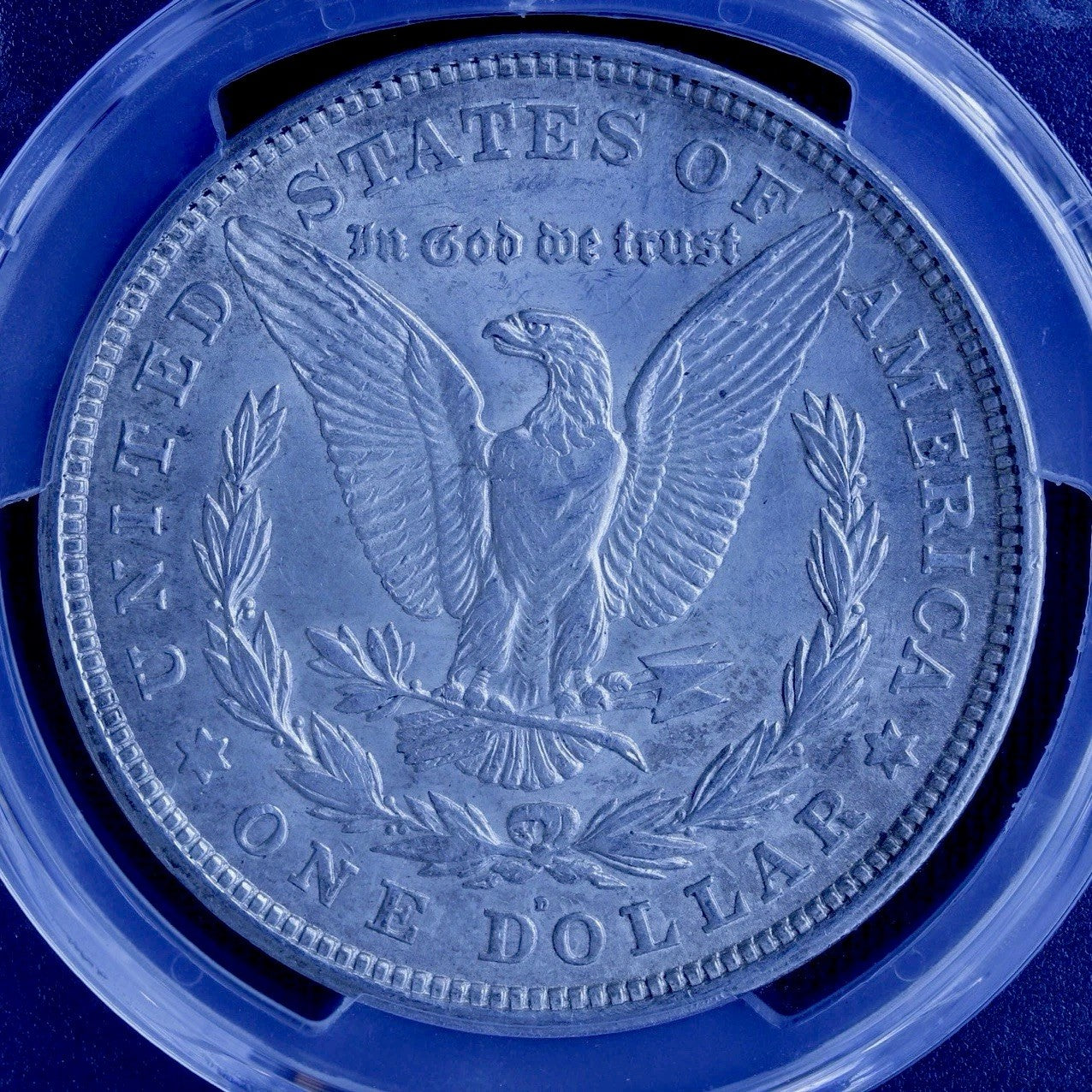 1921-D Morgan Silver Dollar • PCGS AU58 • Final-Year Denver Issue
