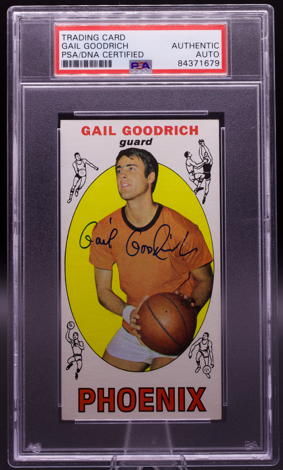1969 Topps Gail Goodrich #2 PSA Authentic Auto Signed Phoenix Suns Tallboy HOF