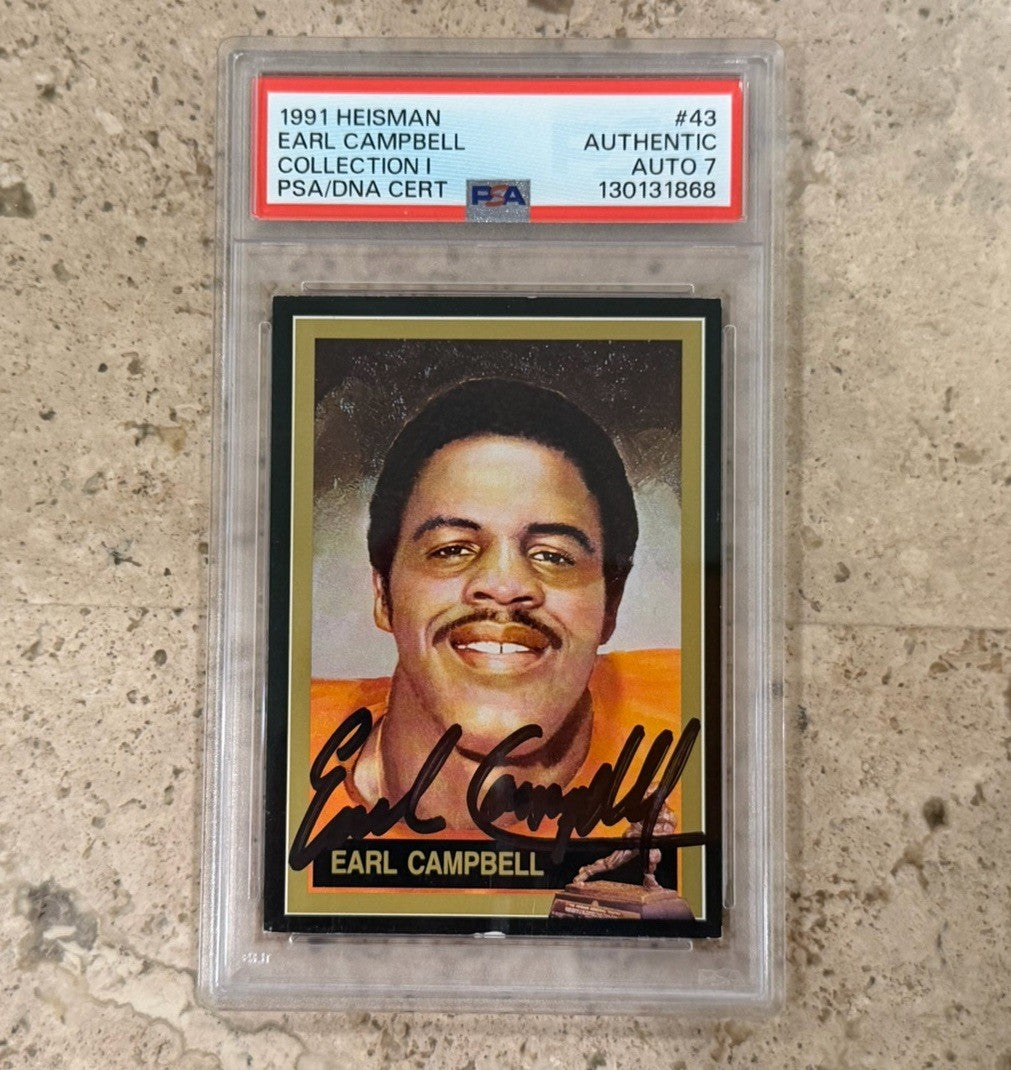 1991 Heisman Collection Earl Campbell #43 Signed Auto PSA/DNA Authentic Texas
