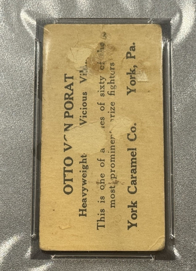 1927 E211 York Caramel Otto Von Porat #29 PSA 1 • Vintage Boxing HOF Card