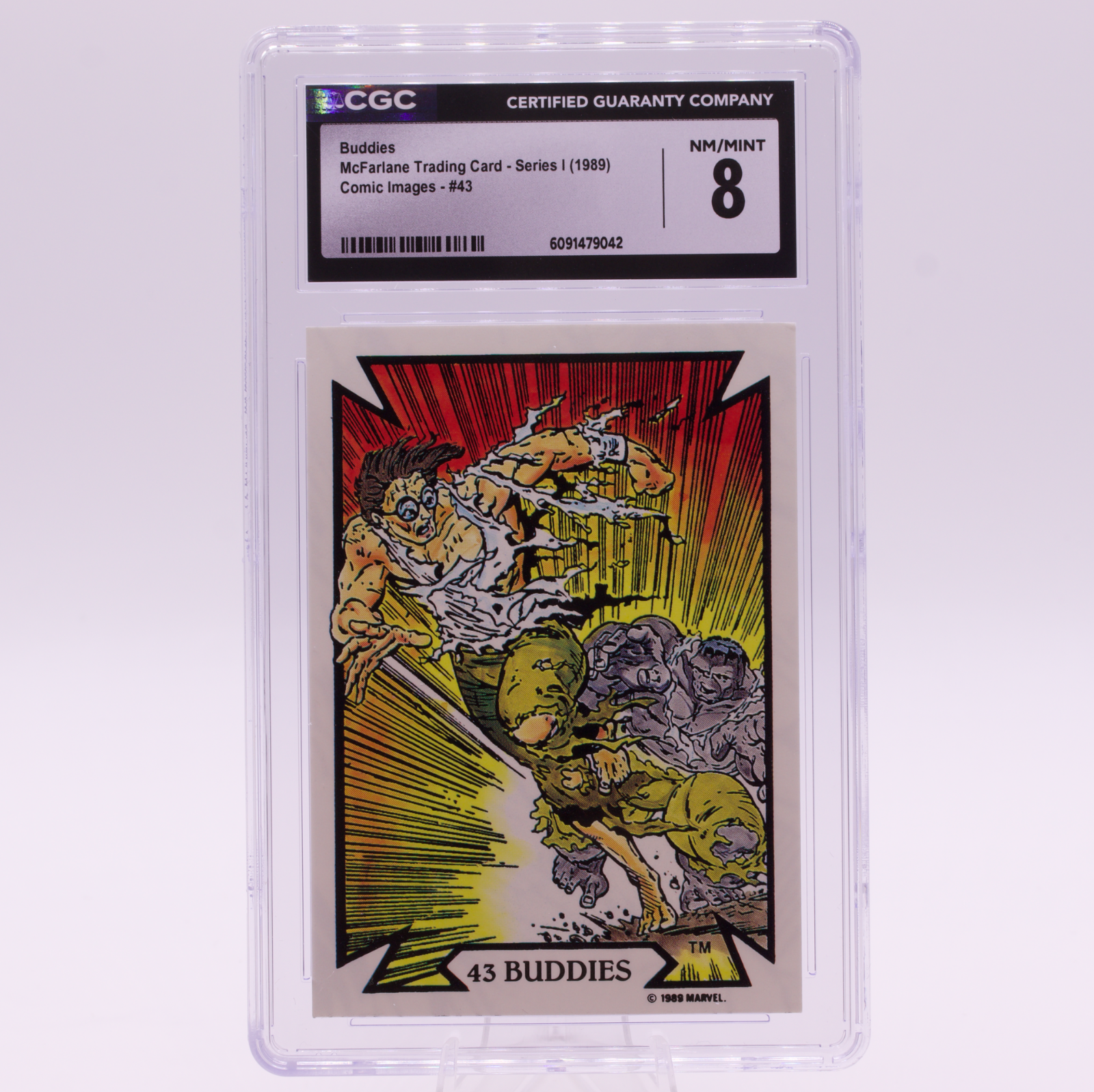 1989 McFarlane Comic Images "Buddies" #43 CGC 8 NM/MINT Marvel Trading Card