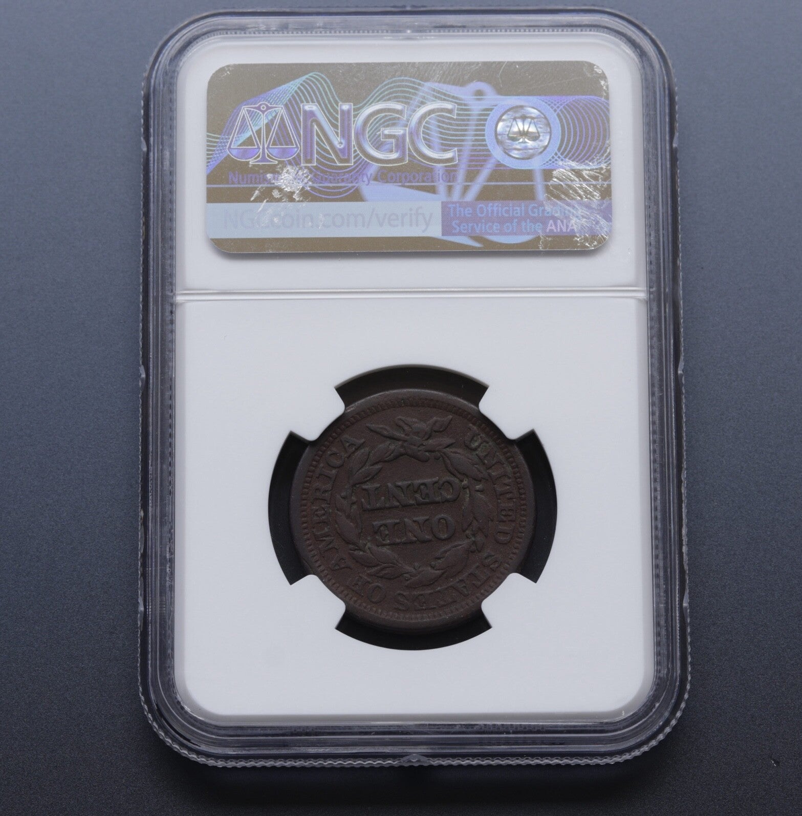 1847 Large Cent NGC XF Details LG/SM 7 Corrosion Liberty Head 1C Coin 