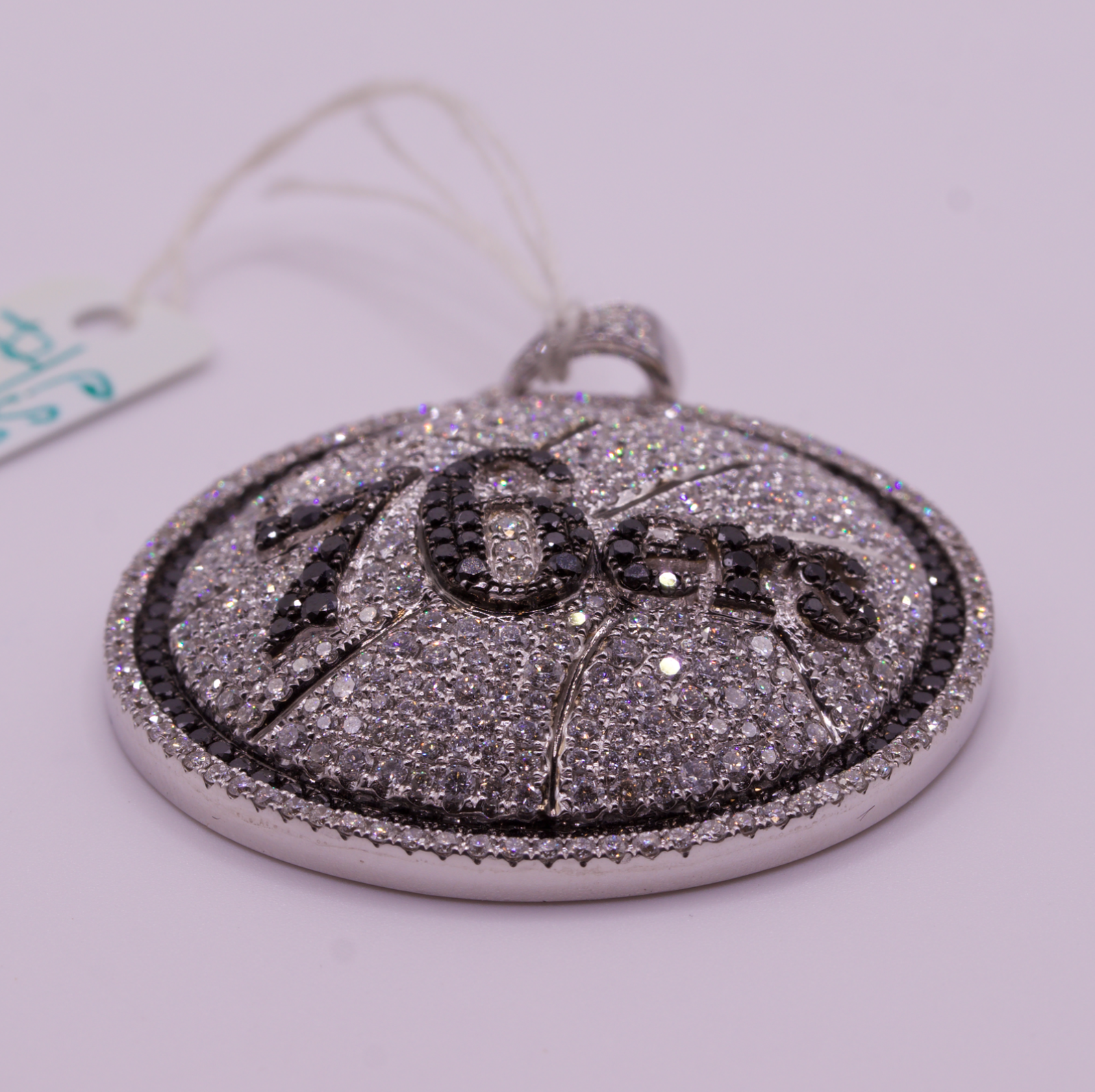 Philadelphia 76ers Gameplan NBA Pendant 14K White Gold 4.98 ctw