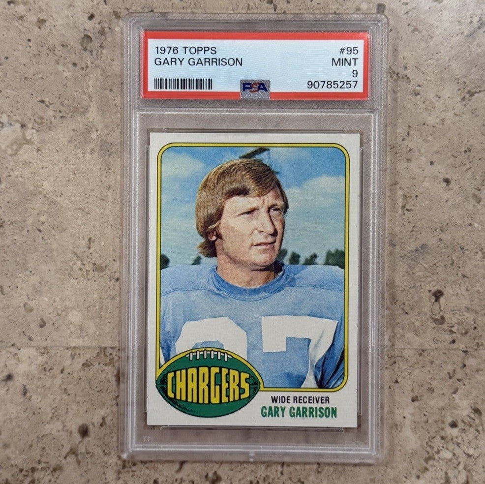 1976 Topps #95 Gary Garrison PSA 9 MINT San Diego Chargers Vintage Football