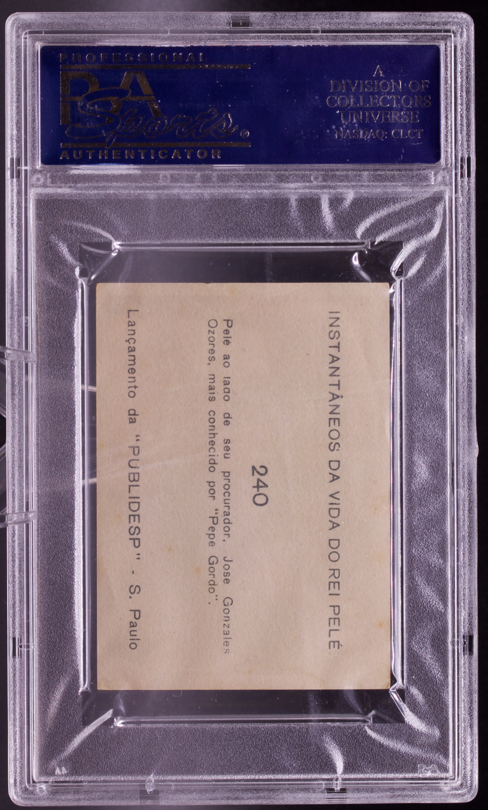 1964 Instantaneos Da Vida Do Rei Pele #240 Pelé PSA 4 VG-EX Brazil Soccer Card