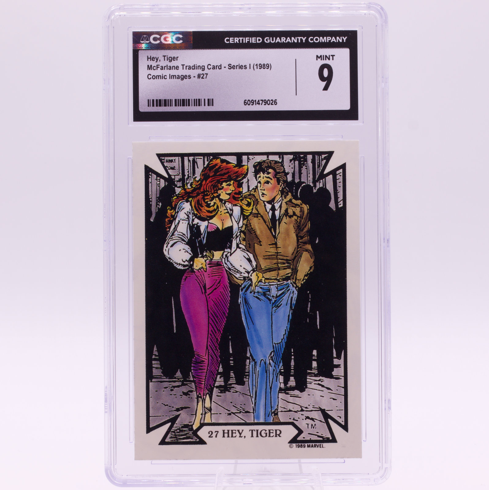 1989 McFarlane Comic Images Hey Tiger #27 CGC 9 MINT Marvel Trading Card