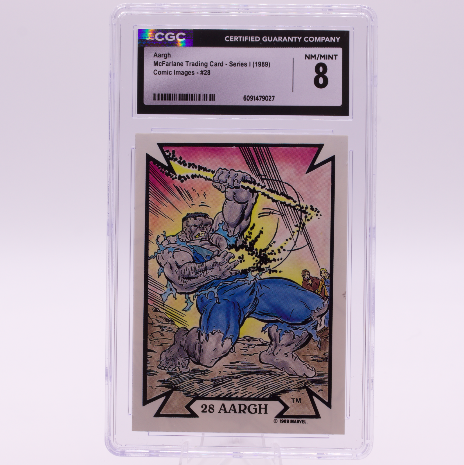 1989 McFarlane Comic Images "Aargh" #28 CGC 8 NM/MINT Hulk Card