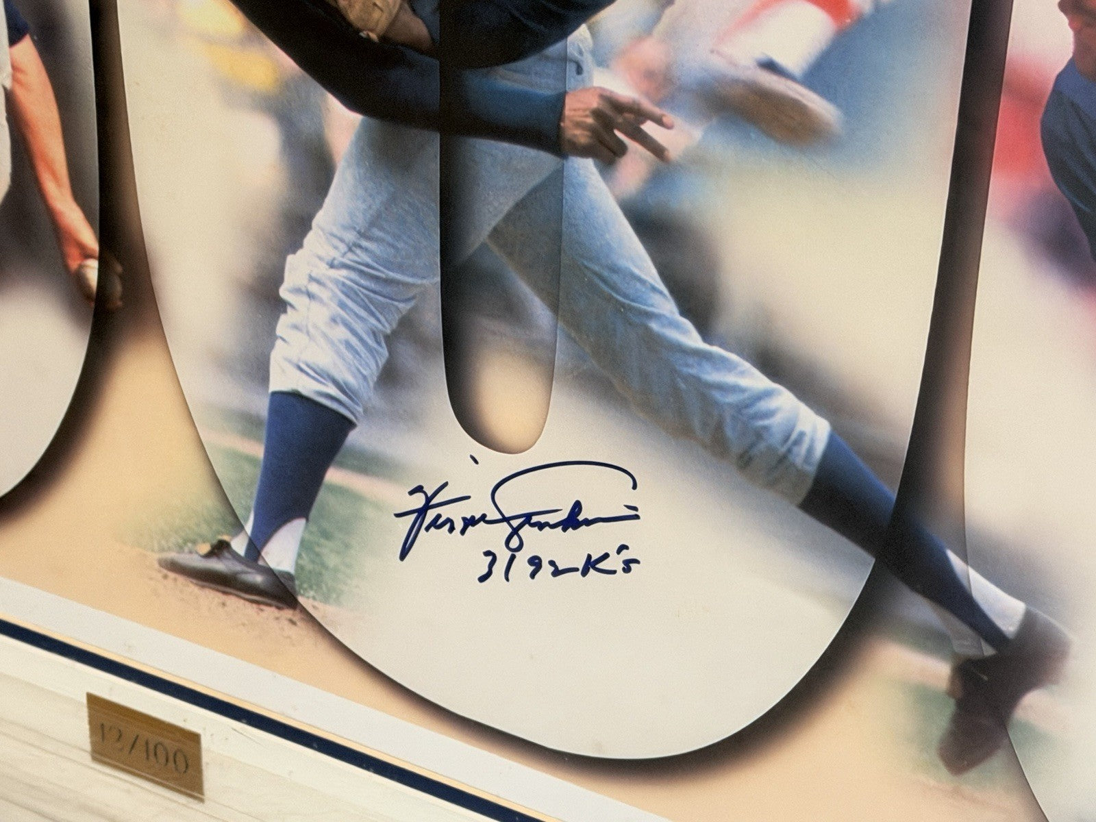 3000 Strikeout Club Signed Print 34x46 HOF Seaver Clemens Gibson  /100