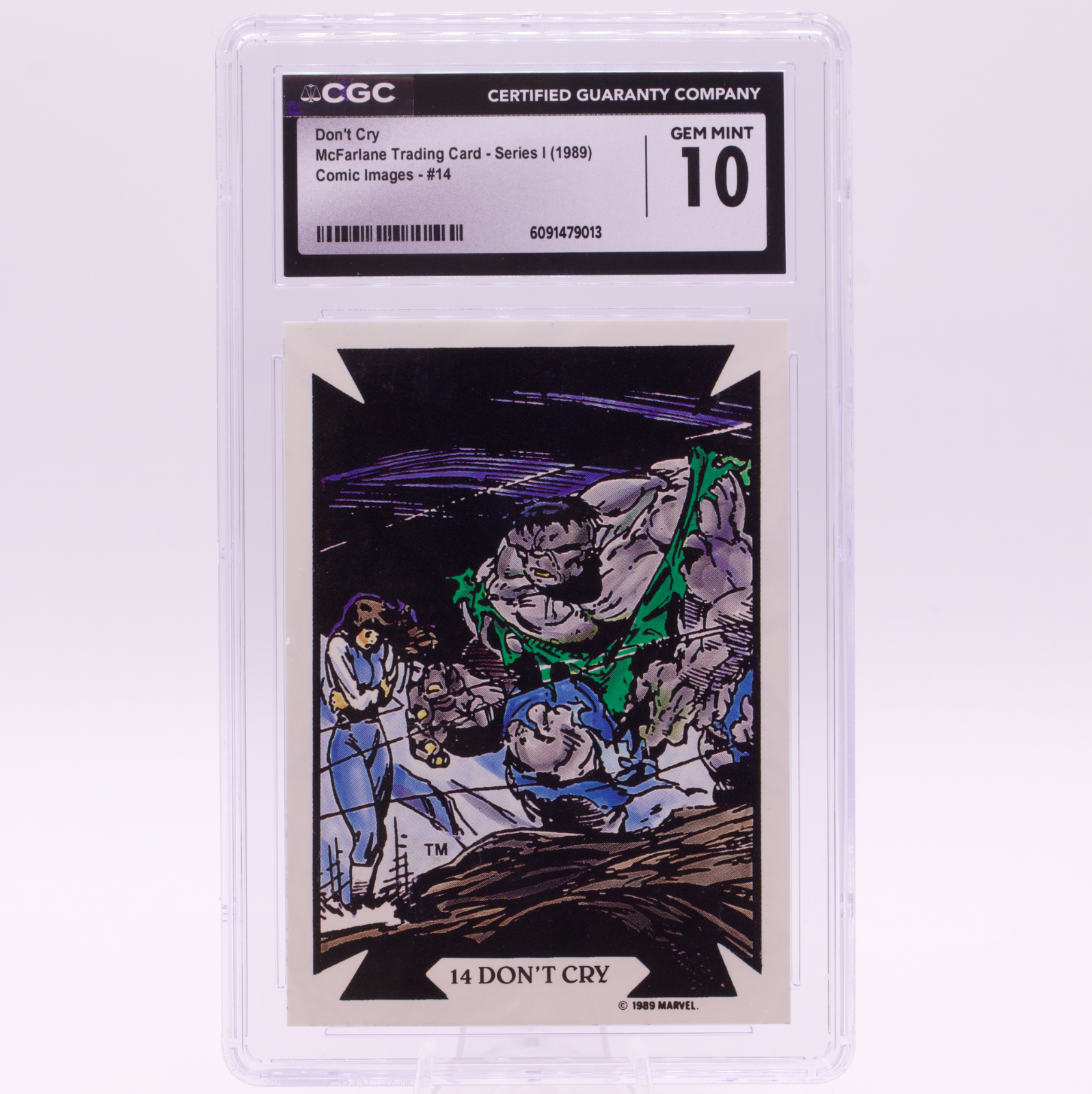 1989 McFarlane Comic Images "Don't Cry" #14 CGC 10 GEM MINT Hulk Card