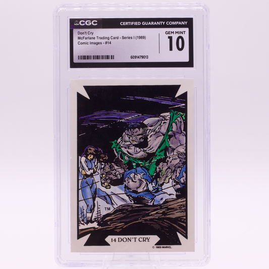 1989 McFarlane Comic Images "Don't Cry" #14 CGC 10 GEM MINT Hulk Card