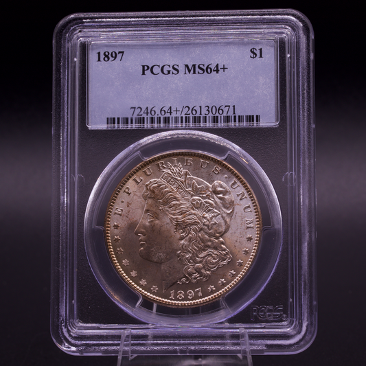 1897 Morgan Silver Dollar $1 PCGS MS64+ Choice BU Plus Registry Set