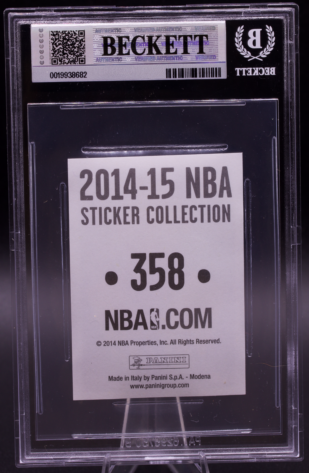 2014-15 Panini European Sticker Kobe Bryant #358 New BGS Holder 8 NM-MT Lakers